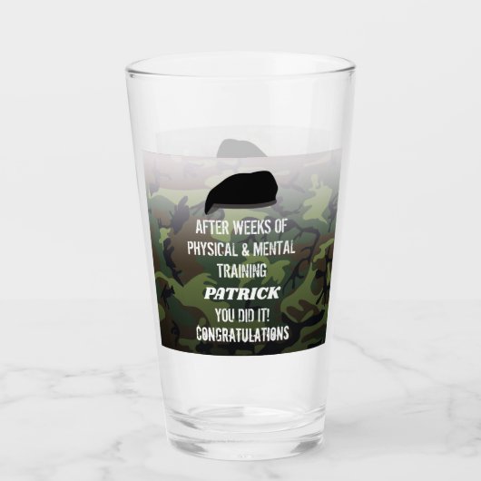 Aangepaste camouflage Passing Out Parade Glas (Voorkant)