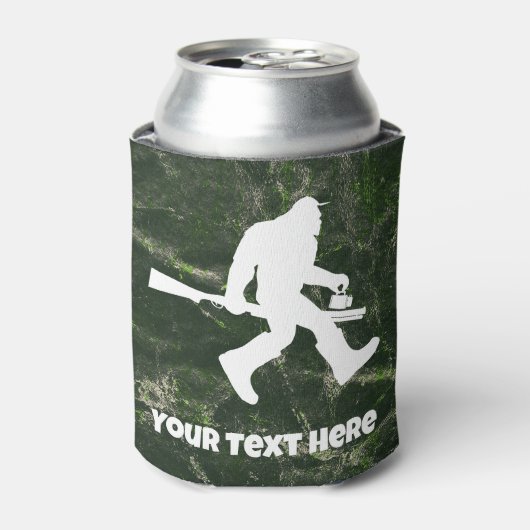 Aangepaste Camouflage Sasquatch Bigfoot Koelbox Blikjeskoeler (Blikje Voorkant)