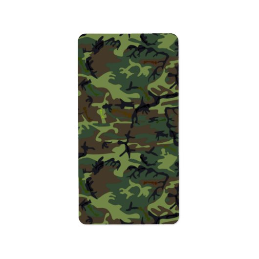 Aangepaste camouflagelabels etiket (Voorkant)