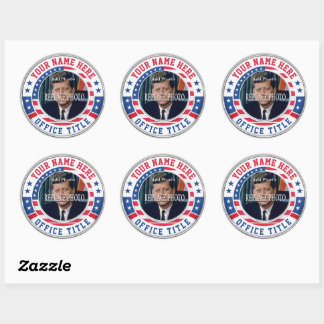 Aangepaste Campagne Foto Ronde Sticker