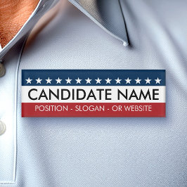 Aangepaste Campagneapparatuur met naam en tekst Naambadge