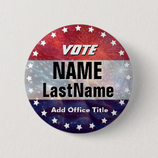 Aangepaste campagnesjabloon voor verkiezingen ronde button 5,7 cm