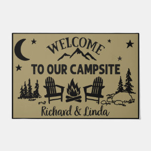 Aangepaste Camping Gift, Welkom bij onze kampeerpl Deurmat