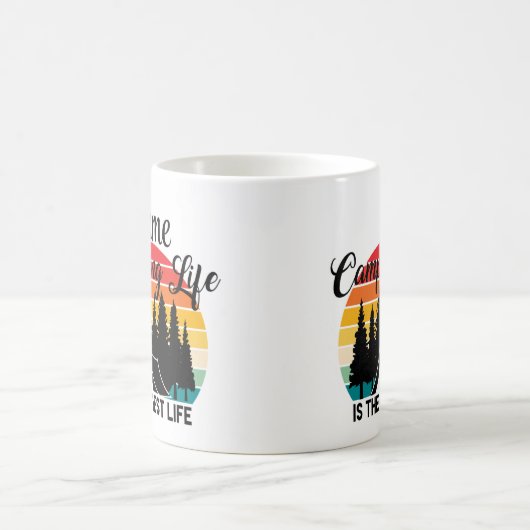 Aangepaste Camping Life Design Coffee Mok Cup (Center)