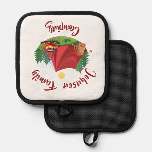 Aangepaste camping pannenlap (Voorkant / Achterkant)