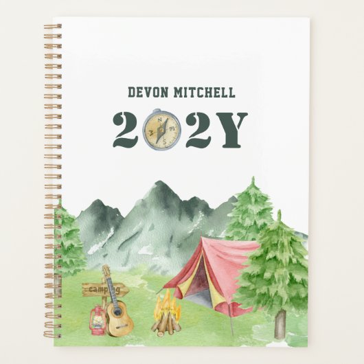 Aangepaste Camping Planner Waterverf (Voorkant)