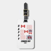 Aangepaste Canada Day 9 Photo Collage Luggage Bagagelabel (Voorkant verticaal)