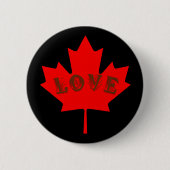 Aangepaste Canada Day-liefdesknop Ronde Button 5,7 Cm (Voorkant)