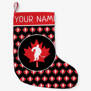 Aangepaste Canadese Hockey Maple Leaf Kleine Kerstsok