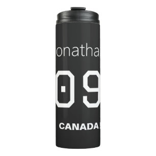 Aangepaste Canadese voetbalshirt stijl erfgoed Thermosbeker