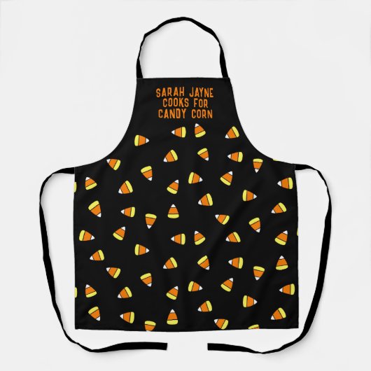 Aangepaste Candy Corn Funny Halloween Schort (Voorkant)