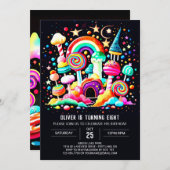 Aangepaste Candyland Verjaardag Kaart (Voorkant / Achterkant)