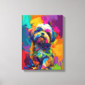 Aangepaste Canvas Poster Levendig Kleurrijke Shih  (Voorkant)