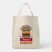 Aangepaste Canvas tas BBQ Burger (Achterkant)