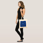 Aangepaste canvas tas EU-vlagbegroting (Voorkant (model))