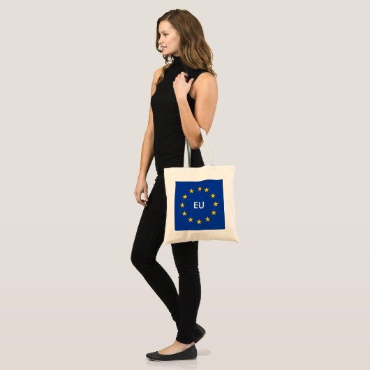 Aangepaste canvas tas EU-vlagbegroting (Voorkant (model))