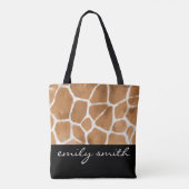 Aangepaste Canvas tas Giraffe Patroon (Achterkant)