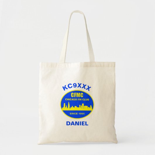 Aangepaste Canvas tas met Callsign & Naam (optione (Voorkant)