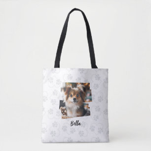 Aangepaste Canvas tas met Schattige hondenfoto en