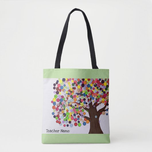 Aangepaste canvas tas van de leraar - de leerboom (Voorkant)