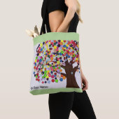 Aangepaste canvas tas van de leraar - de leerboom (Dichtbij)
