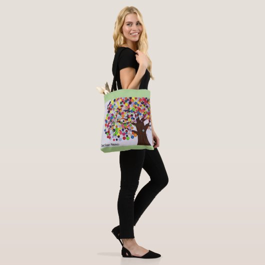 Aangepaste canvas tas van de leraar - de leerboom (Op model)