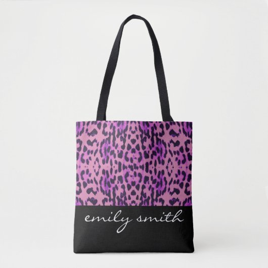 Aangepaste Canvas tas van het Leopard Pattern (Voorkant)