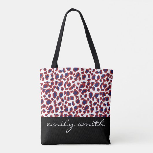 Aangepaste Canvas tas van het Leopard Pattern (Achterkant)