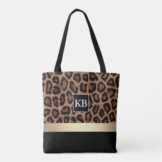 Aangepaste Canvas tas van het Monogram Leopard Pat (Achterkant)