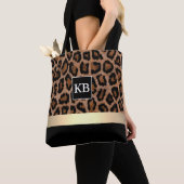 Aangepaste Canvas tas van het Monogram Leopard Pat (Dichtbij)