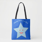 Aangepaste Canvas tas voor Bright Blue Celebration (Voorkant)