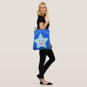 Aangepaste Canvas tas voor Bright Blue Celebration (Op model)
