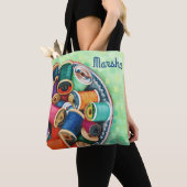 Aangepaste Canvas tas voor "kleurrijke draden" (Dichtbij)