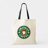 Aangepaste canvas tas voor koffieminnaar of barist (Achterkant)