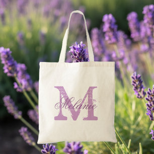 Aangepaste canvas tas voor monogram lavender paa