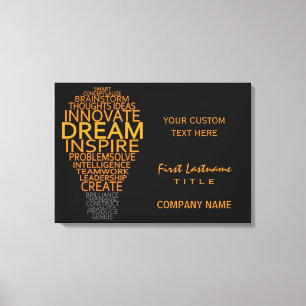 Aangepaste canvasafdruk Inspirerend Licht Bulb Canvas Afdruk