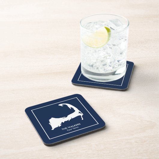 Aangepaste Cape Cod Silhouette Beverage Coaster Bier Onderzetter (Rechterzijde)
