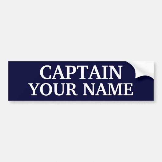 AANGEPASTE CAPTAE BUMPERSTICKER (Voorkant)