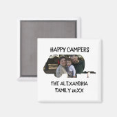 Aangepaste caravan familiefotogelukkige campers magneet (Voorkant / Achterkant)