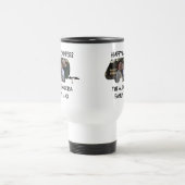 Aangepaste caravan familiefotogelukkige campers reisbeker (Center)