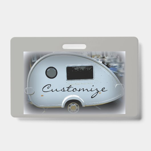 Aangepaste caravan traandrop camper badge (Voorzijde)