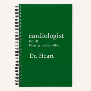 Aangepaste cardioloog grappig houden van de beat l notitieboek