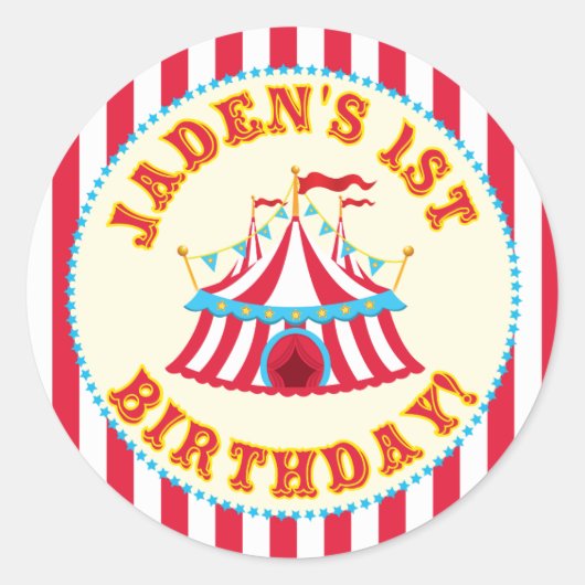 Aangepaste carnaval Sticker met aangepaste naam Ja (Voorkant)