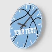 Aangepaste Carolina Blue/Light Blue Basketball-klo Grote Klok (Hoek)