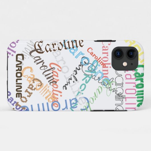 Aangepaste Caroline Naam Iphone telefoonhoesje cad Case-Mate iPhone Case (Achterkant (horizontaal))