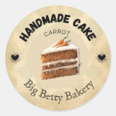 Aangepaste Carrot Cake Labels | Gepersonaliseerde  (Voorkant)