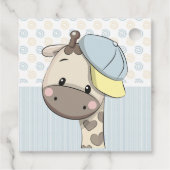 Aangepaste Cartoon Baby Giraffe Bedankjes Labels (Achterkant)