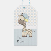 Aangepaste Cartoon Baby Giraffe Cadeaus Labels Cadeaulabel (Achterkant)