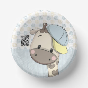 Aangepaste Cartoon Baby Giraffe Papieren Kommen