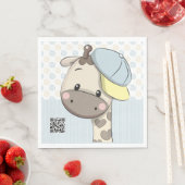 Aangepaste Cartoon Baby Giraffe Servet (Insitu)